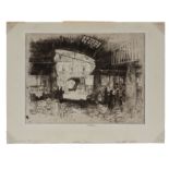 Edward Howard Suydam (American/New Orleans, 1885-1940) , "Old French Market, New Orleans", etching