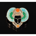 [MARDI GRAS] , Twelfth Night Revelers, sterling and enamel krewe favor pin, 1927