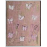 Hunt Slonem (American/Louisiana, b. 1951) , "Pink for Audrey Hepburn", 2015, oil on canvas,