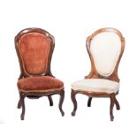 Pair of American Carved and Laminated Rosewood Side Chairs , mid-19th c., attr. to John Henry