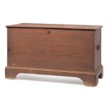 Good Louisiana Cypress Blanket Chest , early 19th c., hand-forged carrying handles, composed of