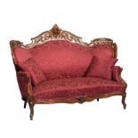 American Rococo Carved and Laminated Rosewood Parlour Suite , mid-19th c., attr. to Meeks, "