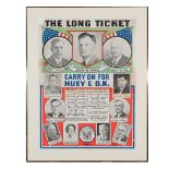 Earl K. Long Campaign Poster , "The Long Ticket, Carry on for Huey and O.K.", 1940, political