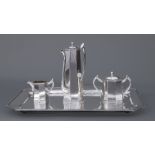 Japanese Sterling Silver After-Dinner Coffee Service , K. Uyeda, mid-20th c., incl. after-dinner