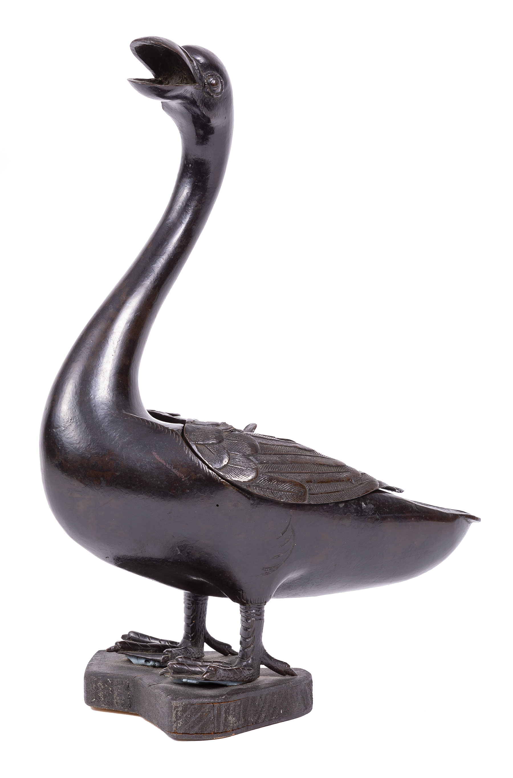 Chinese Bronze Goose-Form Censer , Qing Dynasty (1644-1911)