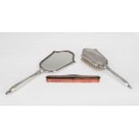 American Sterling Silver Dresser Set , mid-20th c., incl. hand mirror, hairbrush and comb. (3