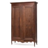Louisiana Cherrywood Armoire , early-to-mid 19th c., River Road area, rectangular molded cornice