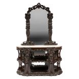 American Rococo Carved Rosewood Etagere , mid-19th c., attr. to John Henry Belter, New York, pierced