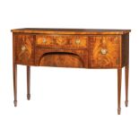 American Federal-Style Inlaid Mahogany Sideboard , labeled "Henkel Harris, Original Virginia