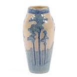 Newcomb College Art Pottery High Glaze Vase , 1928, decorated by Anna Frances Simpson with relief-