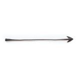 American Wrought Iron Double Flue Arctic Whale Harpoon , 19th c., stamped "GS" for blacksmith George
