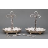 Pair of Late Victorian Silverplate Grape Stands , Atkin Brothers, Sheffield, act. 1853-1958, c.