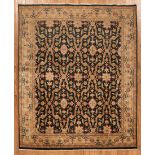 Persian Carpet , green ground, overall vining foliate design, 8 ft. 2 in. x 9 ft. 11 in