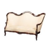 American Rococo Carved and Laminated Rosewood Triple-Back Settee , mid-19th c., attr. to John