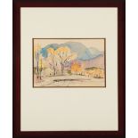Marie Atkinson Hull (American/Mississippi, 1890-1980) , "Utah" and "Colorado", 2 watercolors on