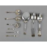 Group of American Coin Silver and Sterling Silver Serving Pieces , incl. a tomato server, Gorham, "