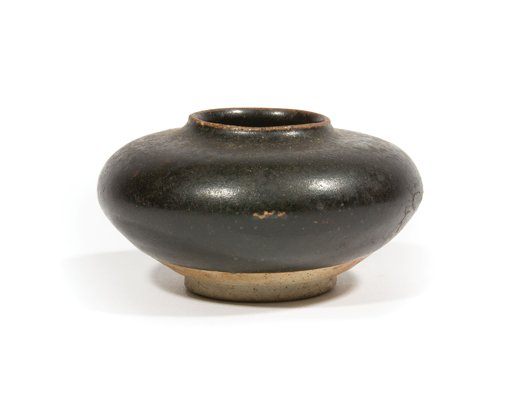 Chinese Henan Black Glazed Pottery Vessel , probably Song Dynasty (960-1279), h. 1 5/8 in., dia. 3 - Image 2 of 3