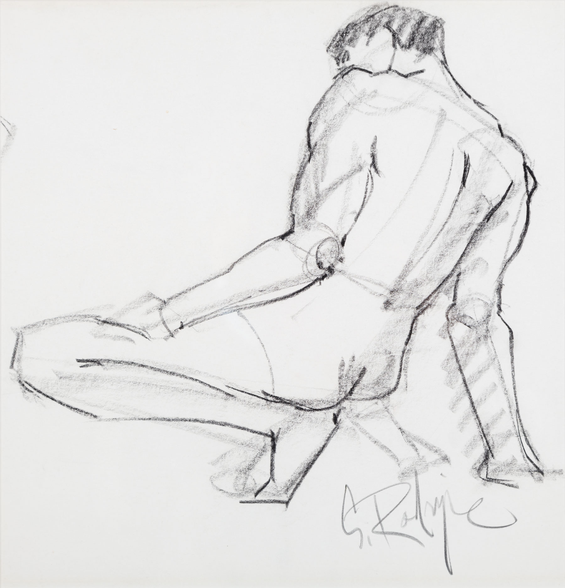 George Rodrigue (American/Louisiana, 1944-2013) , "Female Figure Study" and "Male Figure Study", 2 - Image 2 of 6