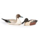 Two Carved Wood Duck Decoys , incl. a pintail drake by Ducks Unlimited, c. 1999; and a drake