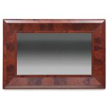 Large American Figured Mahogany Mirror , c. 1830, beveled surround, h. 26 1/4 in., w. 38 in