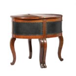 Rare American Carved Mahogany Convertible Desk and Chair , c. 1854, attr. to Stephen Hedges, New