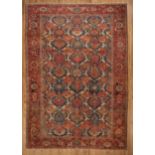 Fine Antique Persian Carpet , repeating medallion design, 11 ft. 2 in. x 16 ft. 2 in . Provenance: