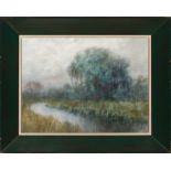 Alexander John Drysdale (American/New Orleans, 1870-1934) , "Louisiana Bayou", 1912, oil wash on