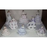 SECTION 10. Three large Royal Worcester porcelain figurines 'The Last Waltz', 'The Fairest Rose' and