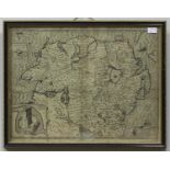 John Speede (British, 1552-1629) A monochrome engraved map of 'The Province Ulster' 1610,