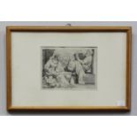 Annibale Carracci 1560-1609 The Holy Family With St John The Baptist, etching, 162x217mm