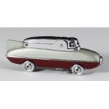 A novelty 1950s Sarome pocket lighter modelled as the 'Bluebird' land-speed record-breaking car,