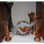 SECTION 24. A quantity of Carnival glass including spill vases and bowls