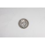 An 1812 1 Franc Napoleon Bonaparte coin, VF condition