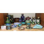 SECTION 29. A large quantity of Cloisonne items including vases, trinket boxes, pin dishes, matchbox