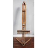 A wooden Rowney 'Radial Easel' No. 566, with adjustable sections