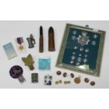 A small collection of assorted military and police related items and collectables including