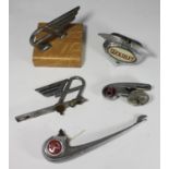 Five various Austin 'Wolseley' and Austin 'Morris 8' cars mascot / hood ornaments