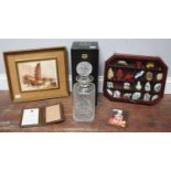 A boxed Edinburgh Crystal whiskey decanter engraved HRH The Prince of Wales to Lady Diana Spencer,