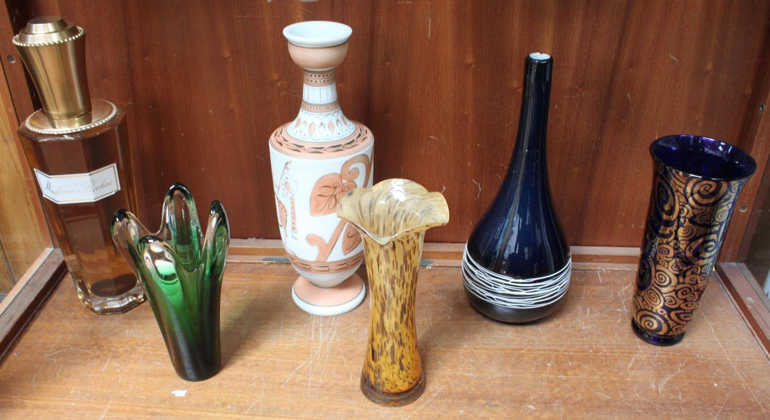 A collection of assorted glass items comprising an oversized advertising display bottle of Madame - Image 2 of 2