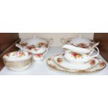 SECTIONS 1 & 2. A 52-piece Royal Albert 'Old Country Roses' part tea and dinner service comprising