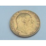 King Edward VII sovereign, 1903, obv bare head, rv George & Dragon, weight 8.0g, mint mark Perth,