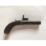 An early 19th century percussion box-lock muff pistol, by Bradney of London, with 2" rifled