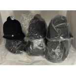 Six new Police Custodian 'Bobby' helmets in original packaging (6)