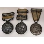 Three Victorian Campaign medals to J. McIntyre, Baltic Medal, Crimea Medal with Sebastopol bar,