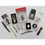 A collection of assorted gents and ladies wristwatches including a boxed Oris, a Michael Kors