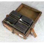 A collection of assorted Naval related lantern slides by 'S. H. Benson', in original fitted wooden