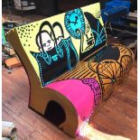 A BookBench painted by Trevor Skimpton and entitled 'Ernest,' inspired by Oscar Wilde's 1895 '