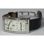 A gents stainless steel quartz Tissot 'Heritage' model 'Z182/282', the rectangular white dial with
