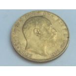 King Edward VII sovereign, 1906, obv bare head, rv George & Dragon, weight 8.0g, mint mark Perth