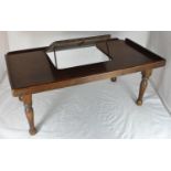 A 1930s stained-wood folding convalescence/ reading table